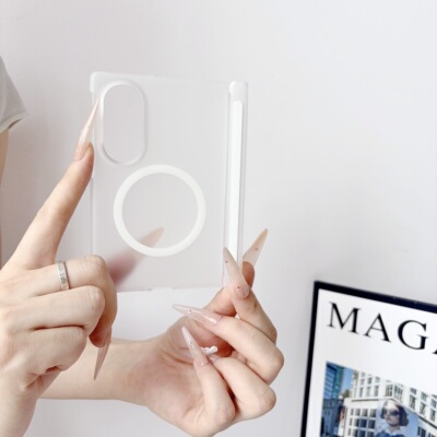超薄冰雾透明磨砂适用三星GalaxyZFold8ultra手机壳新款磁吸中轴铰链磁吸保护galaxy背磁充电折叠屏防摔外壳