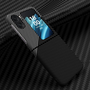 适用oppofindn2flip手机壳折叠屏新款findn3flip碳纤维男款保护壳5g凯夫拉Findn2Flip全包防摔手机套限量版薄