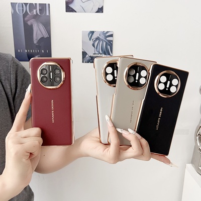 适用华为matex5手机壳新款matex5保护套秒变非凡大师折叠屏防摔高端超薄电镀皮纹matex3单后壳x3典藏版外后