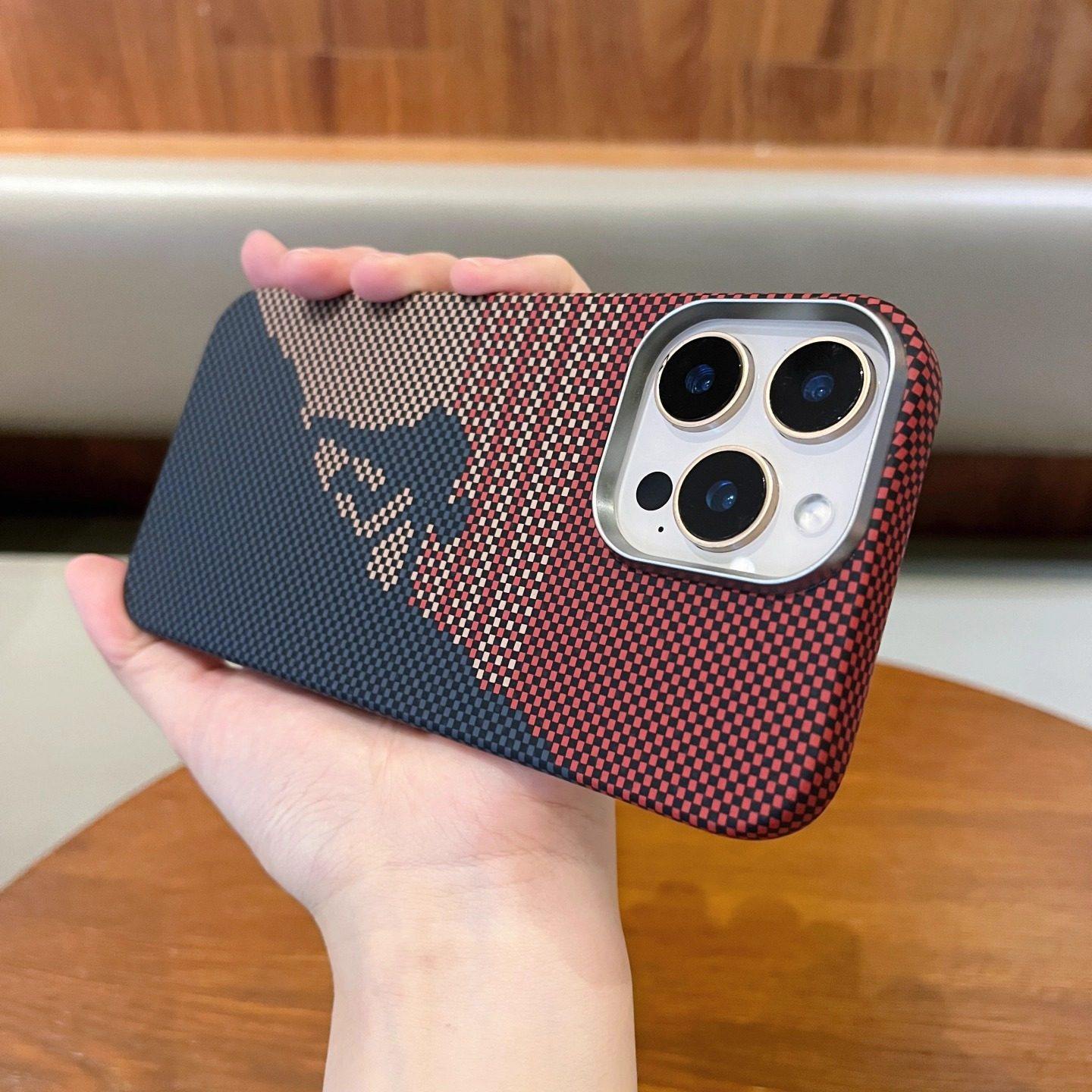 适用苹果16pro手机壳新款iPhone17promax简约PC全包防摔凯夫拉碳纤维纹15Pro高端商务12男女款14轻薄13高级感,3C数码配件,手机保护套/壳,淘宝优惠券,粉丝福利购,淘宝优惠卷