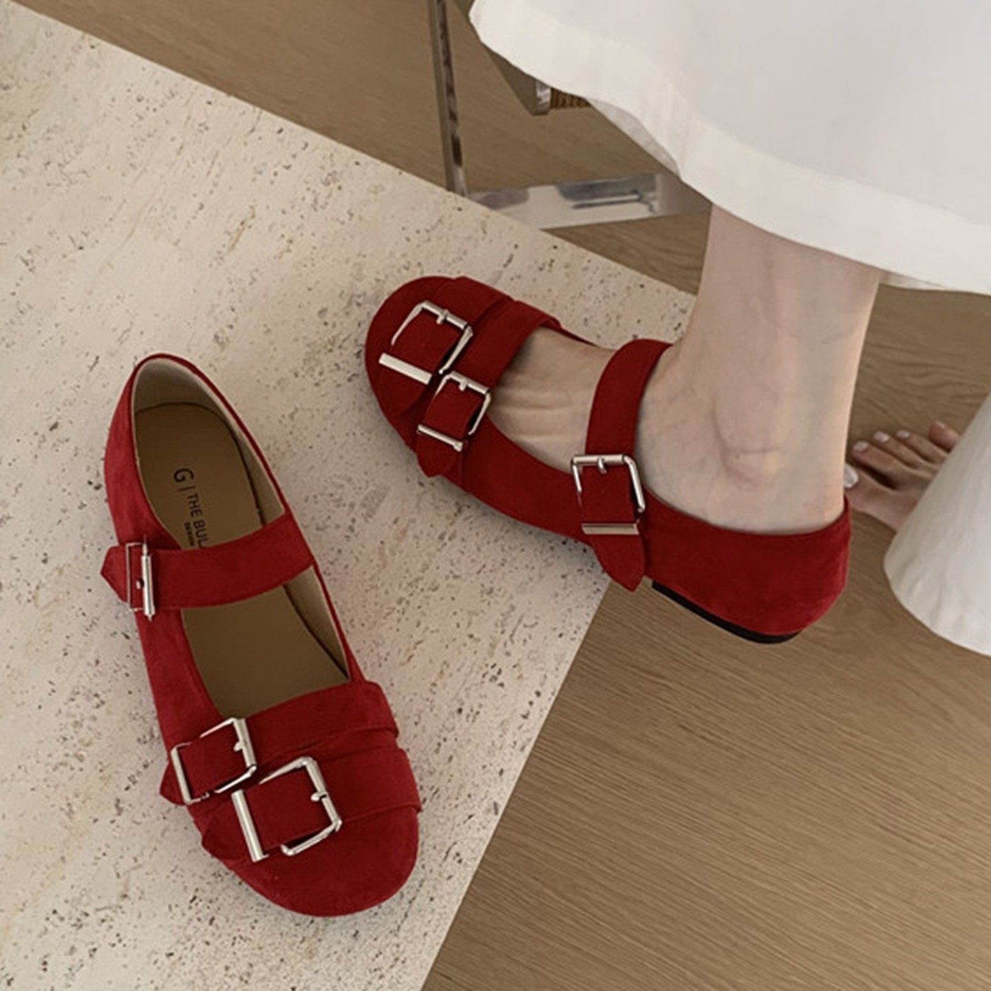 复古平底皮带扣绒面玛丽珍鞋2026春季新款韩版通勤鞋一字扣单鞋女,女鞋,浅口单鞋,淘宝优惠券,粉丝福利购,淘宝优惠卷