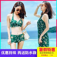 2019 mới váy dài visor áo tắm nữ bảo thủ chia tay áo tắm đi biển gợi cảm bikini ba mảnh phù hợp - Bikinis áo tắm hai mảnh