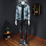 2026男装春季新款印花连帽夹克外套假模图9918P140，男装夹克，电商D217