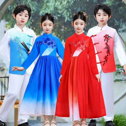 男女中国风合唱服万疆舞蹈