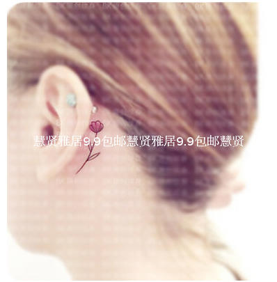 韩国防水女款通用纹身贴唯美可爱花朵小清新校园风持久创意手臂