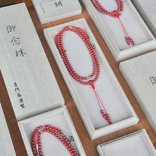 普门庵珠戴脖子 朱砂念珠108颗怀爱好人缘男女饰品
