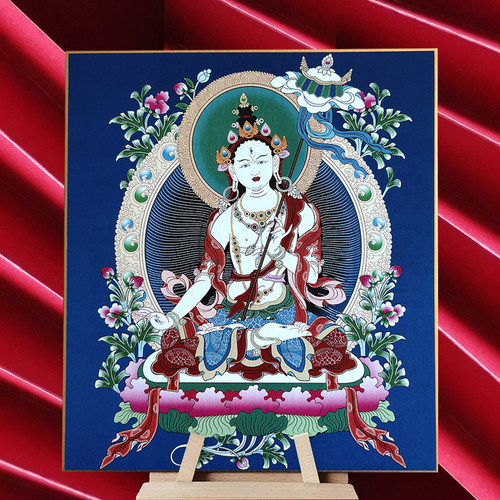 文殊居家摆件大白伞盖普门庵