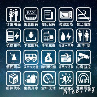 手机充值免费充电邮件代收便利店手机店橱窗装饰标示墙贴纸