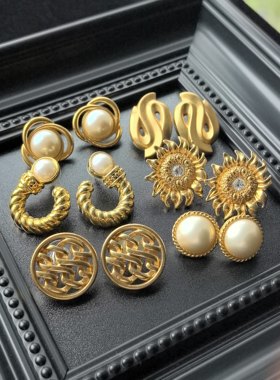 中古MonetAvon复古宫廷风耳夹女高级感轻奢小众设计感耳夹