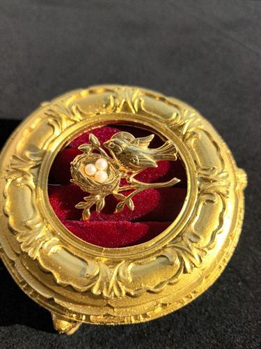 Avon 素金小鸟胸针精致OL风趣味动物胸针1990年中古老货Vintage