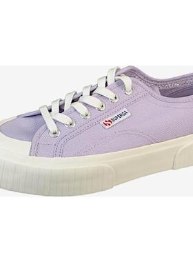 代购Superga女士帆布鞋透气轻便软底吸汗单色棉质圆头6孔系带