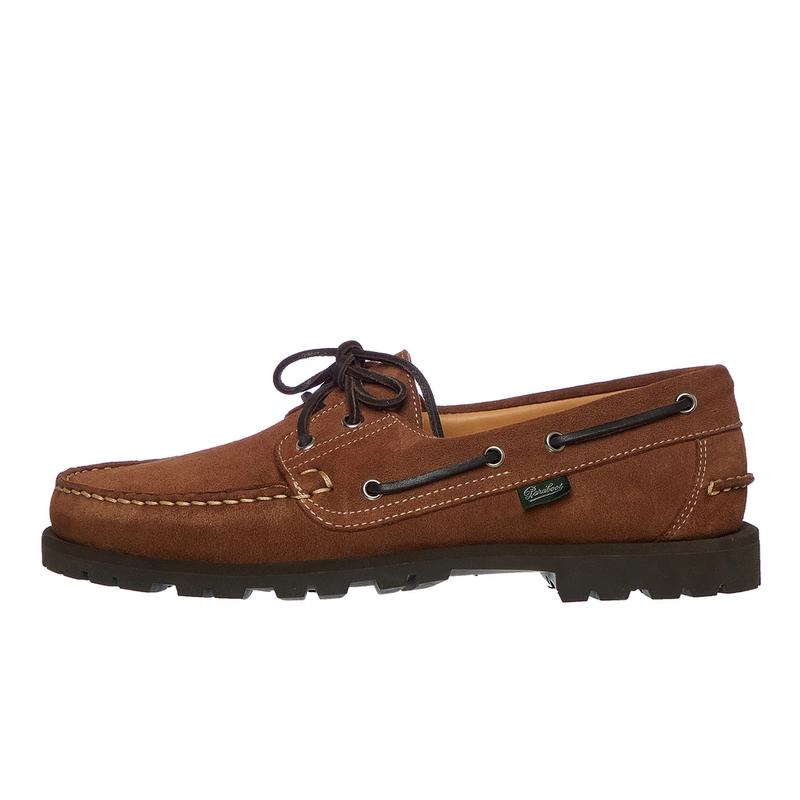 代购PARABOOT男士船鞋透气舒适柔软防滑系带圆头皮革内里