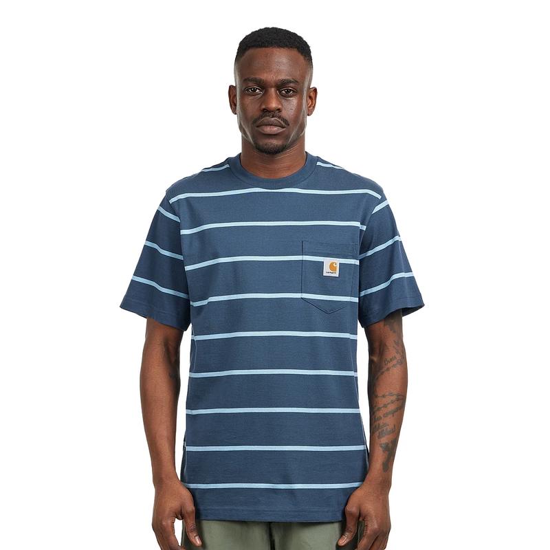 CARHARTT WIP男士T恤透气舒适条纹日常休闲短袖爆款简约