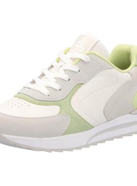 代购rieker女士跑步鞋透气性好轻便舒适缓震设计运动鞋白色