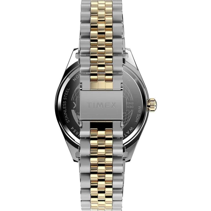 Timex/天美时绿表盘石英腕表经典商务休闲百搭mm防水不锈钢表男女