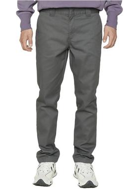 代购Dickies男士休闲裤耐用抗皱修身灰色办公日常工装裤百搭简约