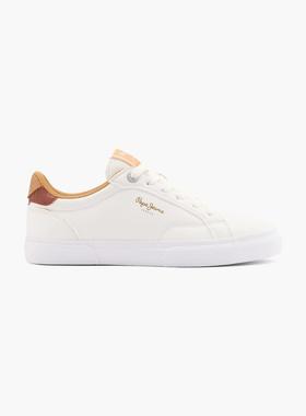 代购Pepe Jeans女士休闲鞋轻便舒适日常穿着易穿脱白色平底系带