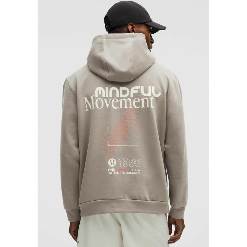 代购lululemon露露乐蒙男士连帽卫衣保暖舒适透气面料宽松版型