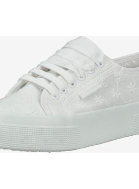 代购Superga女士小白鞋透气轻便防滑舒适缓震白色系带圆头厚底