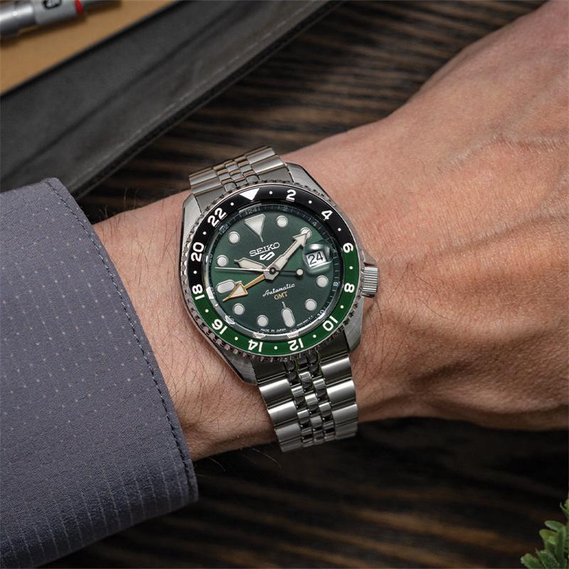 Seiko/精工自动机械表运动风不锈钢42.5mm防水男士日韩潮流腕表