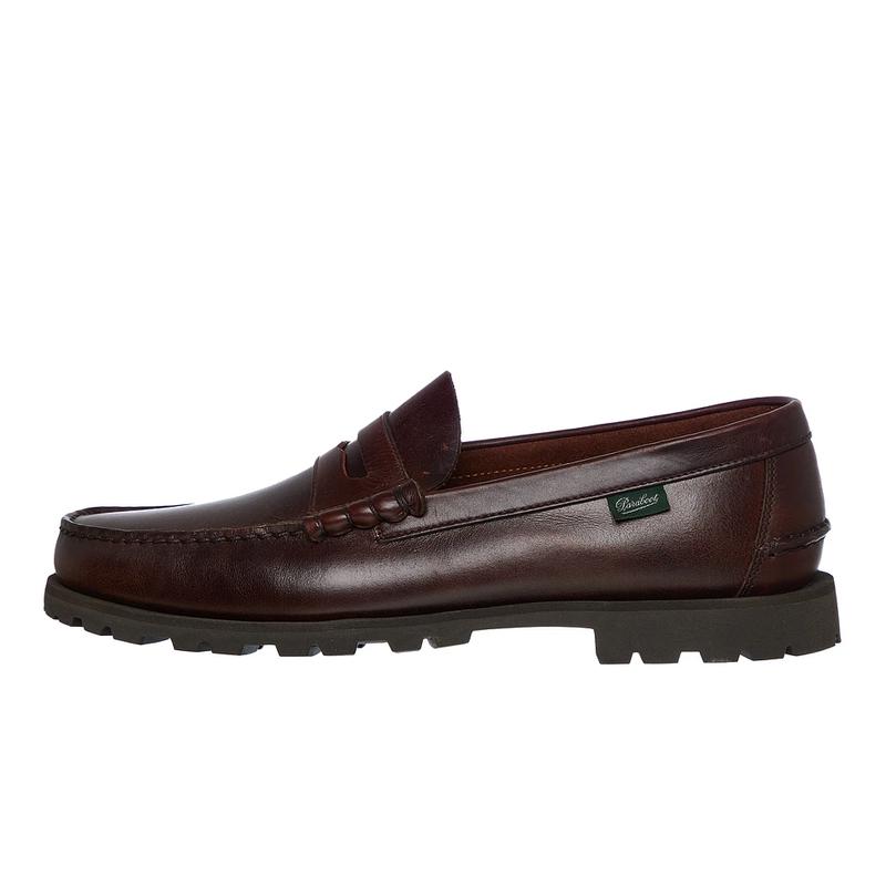 代购PARABOOT男士乐福鞋透气轻便耐磨舒适圆头系带平跟皮革