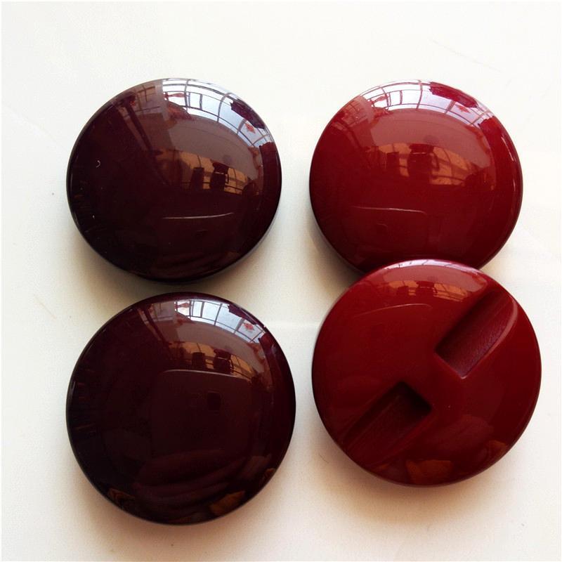 钮扣紫红色暗红色圆形馒头扣大衣风衣外套纽扣女装大扣子