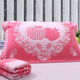 枕巾老式纯棉100全棉一对装加厚加大毛圈毛巾柔软吸汗四季通用款