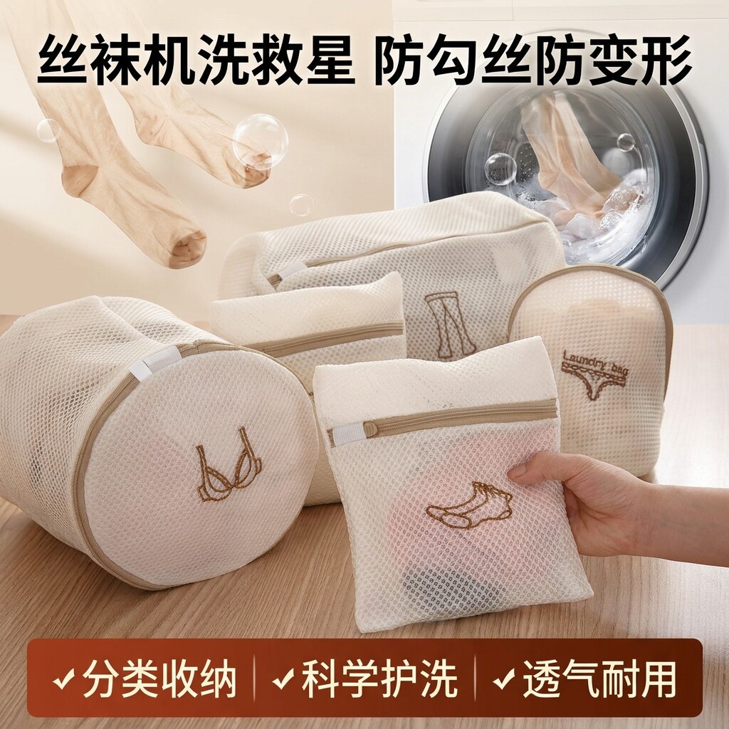 袜子洗衣袋洗衣机专用丝袜内衣清洗护袋防变形串色细网洗衣保护袋