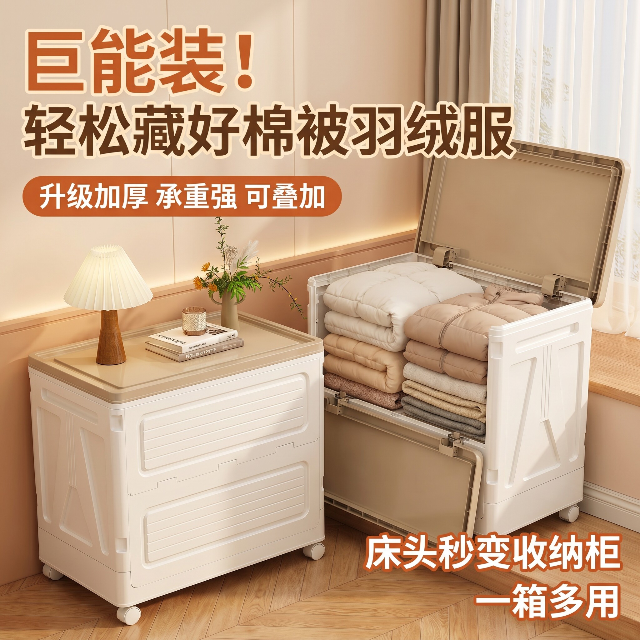 装被子专用收纳箱换季衣服棉被大容量超大加厚加硬防潮防霉整理