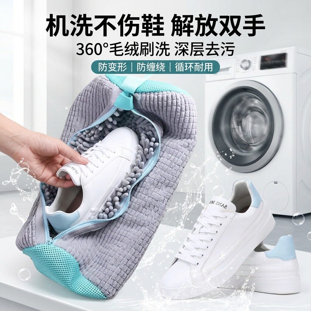 洗鞋子神器懒人洗鞋袋波轮滚筒洗衣机专用洗鞋子袋子机洗洗鞋套