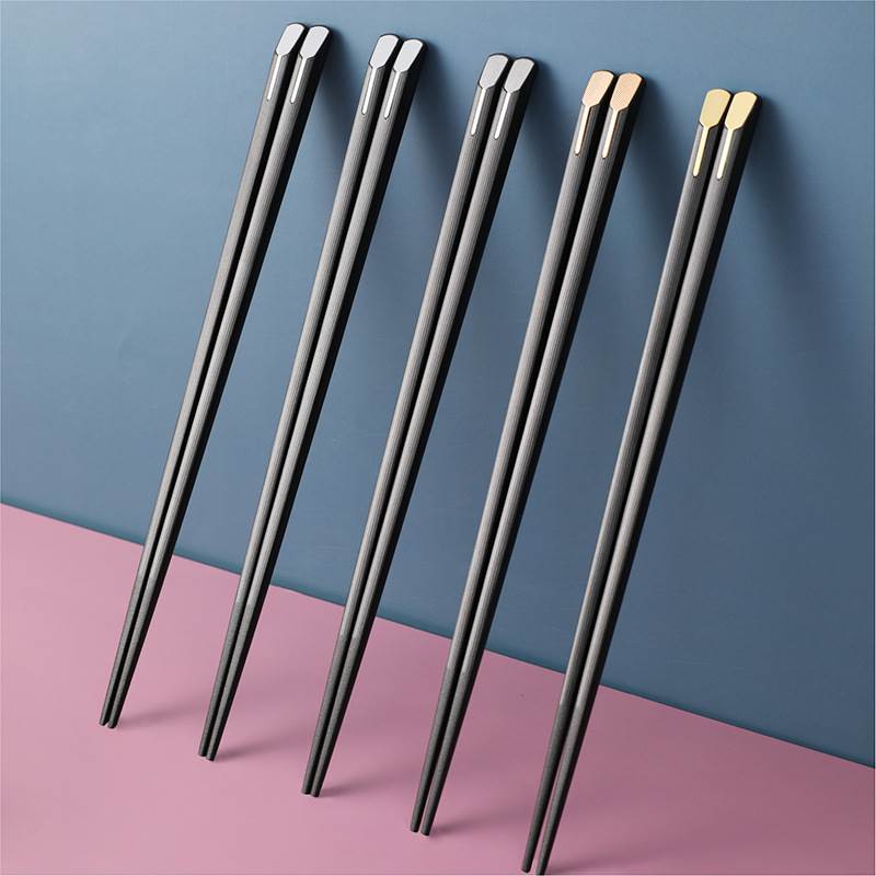 筷子家庭2025新款家用日式高档合金快子耐高温防霉防滑端尖头专用