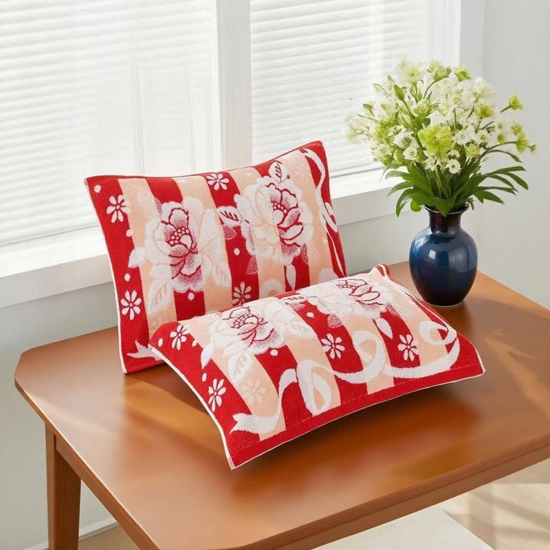 2025新款纯棉枕巾老式毛圈中号加厚40*60防头油吸汗透气四季通用