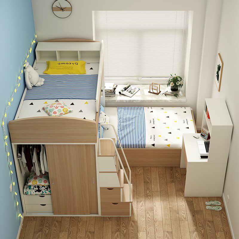 高低铺上下床母子床上下双层大人交错式小户型错位型儿童床多功能