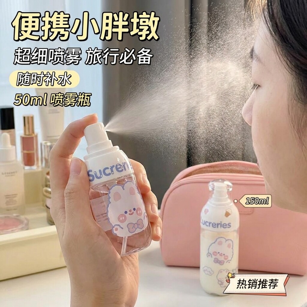 化妆水喷雾瓶精油分装瓶按压式卸妆油护发乳液旅行护肤品便携喷壶