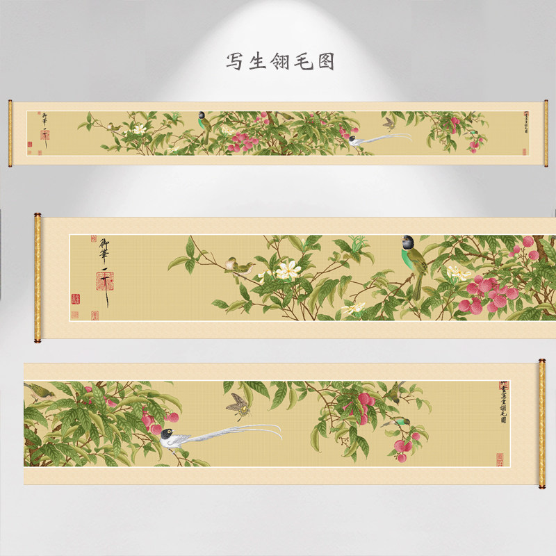 ks十字绣写生翎毛图大气客厅大画自己绣浅棕布非满绣70色