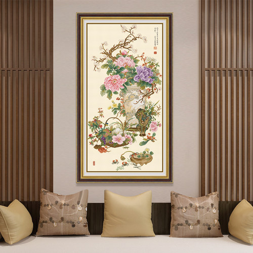 ks十字绣岁朝清供图手工绣