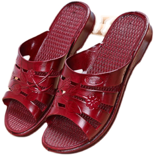 Летние комфортные туфли для матери, дышащие нескользящие тапочки на платформе, для среднего возраста