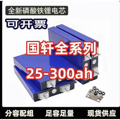 全新A品 国轩磷酸铁锂电芯3.2V大单体动力电池储能光伏Lifepo4