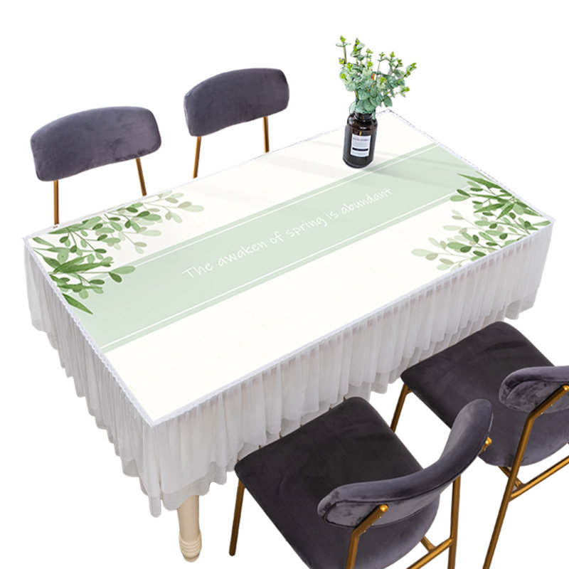 清新餐桌布长方形防尘罩蕾丝雪纺现代北欧茶几盖巾防水布艺防尘罩,居家布艺,桌布,淘宝优惠券,粉丝福利购,淘宝优惠卷