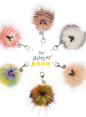 ▲ Aboo｜英国「JELLYCAT」炸毛鸵鸟头包挂 毛球挂饰 钥匙扣