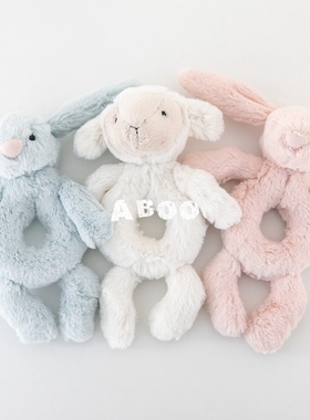 ▲ Aboo｜英国「JELLYCAT」Grabber邦尼兔子/猴/企鹅初生婴儿手铃