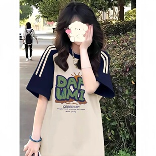 女大童卫衣夏季新款初中生韩版12岁胖女孩13少女15高中生T恤上衣