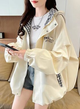 风衣外套女春秋宽松休闲初中生