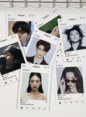 来图定制手机壳可夹放小卡片ins框diy不同图案尺寸铜版纸覆膜