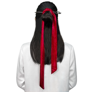 山人运动太极服女太极发带飘逸感太极时尚飘带精美太极拳头饰男士