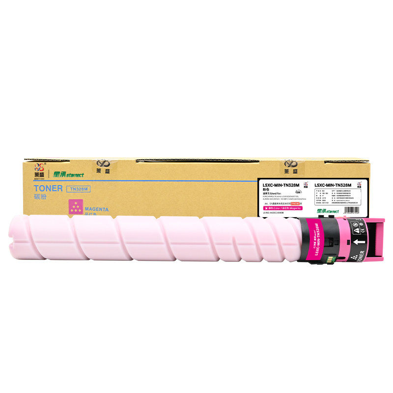 莱盛星承 LSXC-MIN-TN328M 粉仓 标容 品红色 有芯片 适用于 KONICA MINOLTA bizhub c250i/300i/360i/7130i
