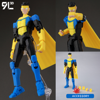 9L3D打印无 敌少侠多关节超可动人偶幸运13手办动漫游戏周边玩具