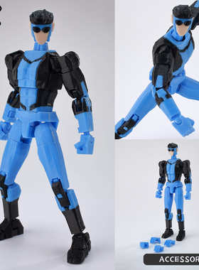 新品马克无敌少侠手办9L3D打印可动关节人偶动漫超级英雄周边模型