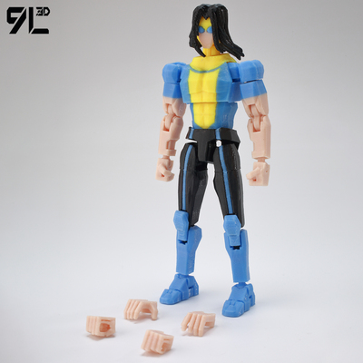 正品9L3D打印新款无敌少侠长发马克手办关节可动人偶幸运T13模型