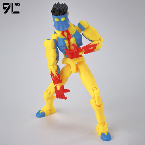 9L3D打印无 敌少侠血液蒙面马克可动人偶幸运13关节手办礼物玩具